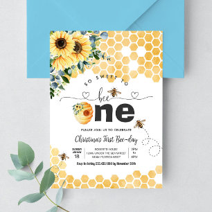 Invitation Alors Sweet To Bee One Theme Party Premier Anniver