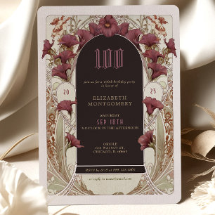 Invitation Alphonse Mucha 100e anniversaire Art nouveau feuil
