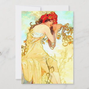 Invitation Alphonse Mucha Art Nouveau Été