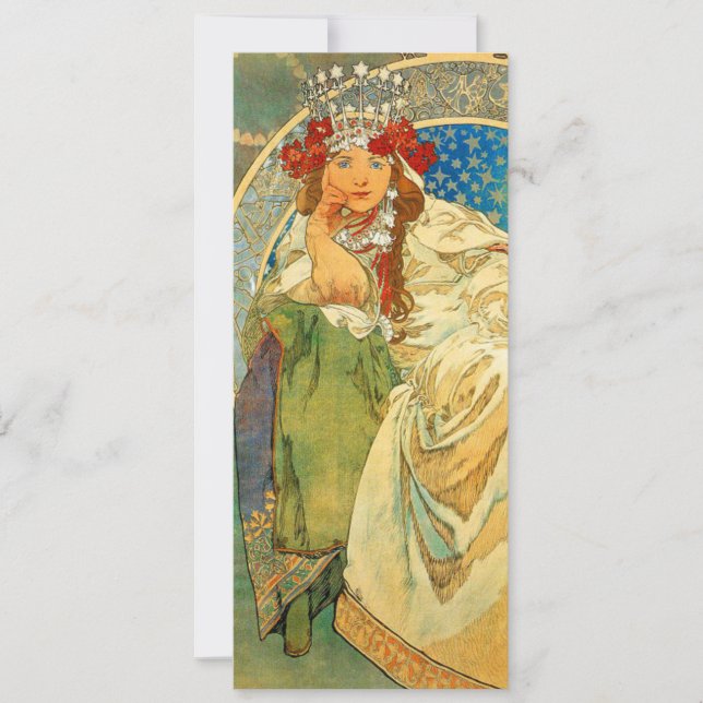 Invitation Alphonse Mucha Art Nouveau Princesse Hyacinth (Devant)