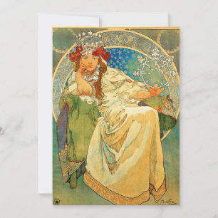 Invitation Alphonse Mucha Art Nouveau Princesse Hyacinth