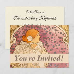 Invitation Alphonse Mucha La Dame Aux Camelias : Art Nouveau