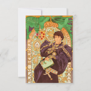 Invitation Alphonse Mucha Prince et Dragon