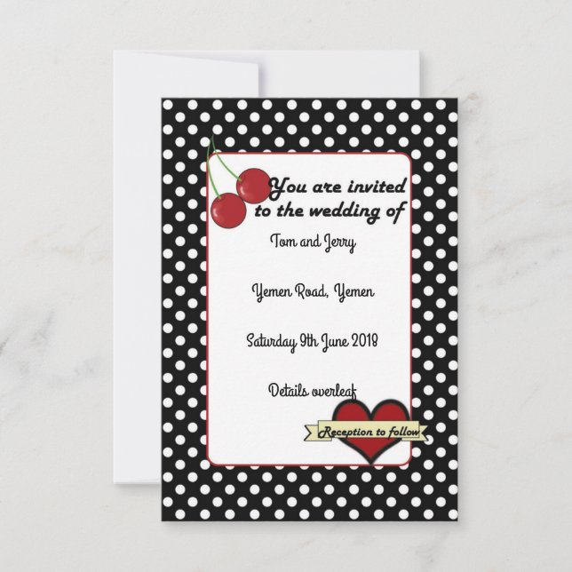 Invitation Alternative Rockabilly Wedding Invite (Devant)