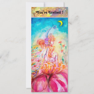 Invitation ALTHEA, rose bleu jaune vert