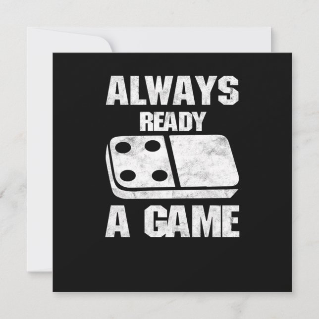 Invitation Always Ready Dominoes Tiles Puzzler Game Gift (Devant)
