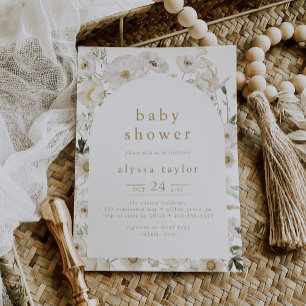 Invitation ALYSSA Fleur sauvage Floral Baby shower de fleurs 