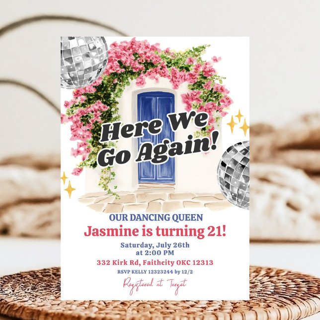 Invitation Amalfi Coast birthday party (Créateur téléchargé)