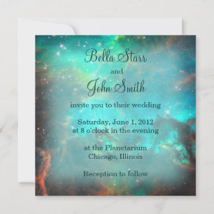 Invitation Amas Stellaire Aqua Vert