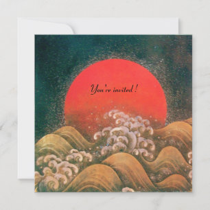 Invitation AMATÉRASU, GODDESS SOLEIL, noir rouge