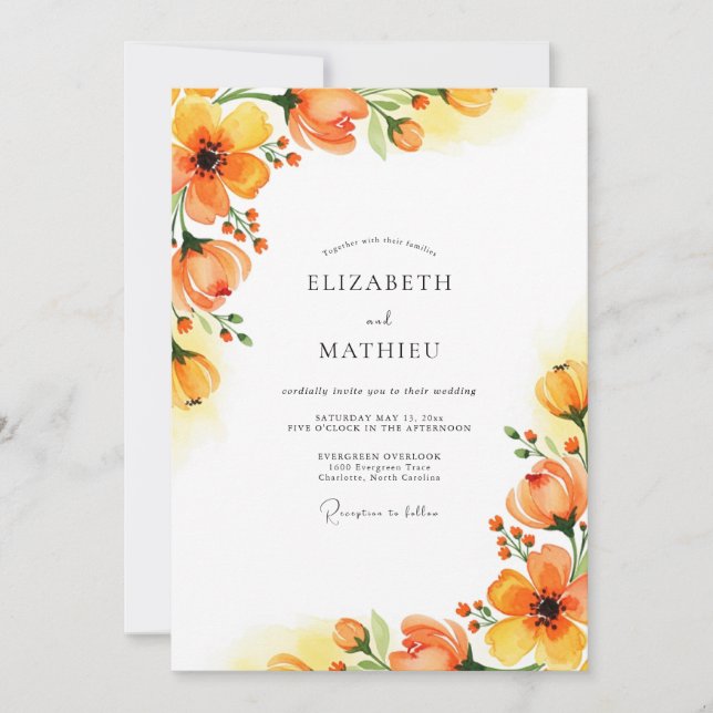 Invitation Amber Captivating Spring Wedding (Devant)