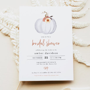 Invitation AMBER Moderne Rustique Fête de Mariage Citrouille