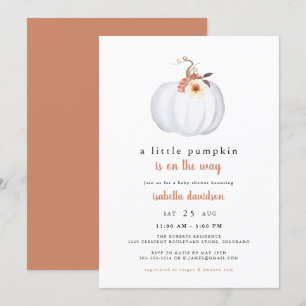 Invitation Amber - Un petit Baby shower d'automne russe Citro
