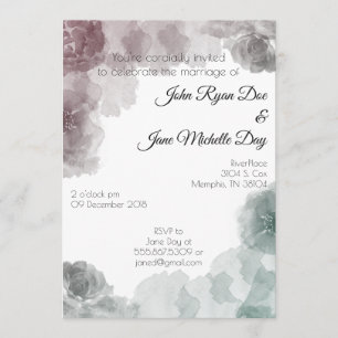 Invitation Ambiance d'Emeraude et d'Amethyst