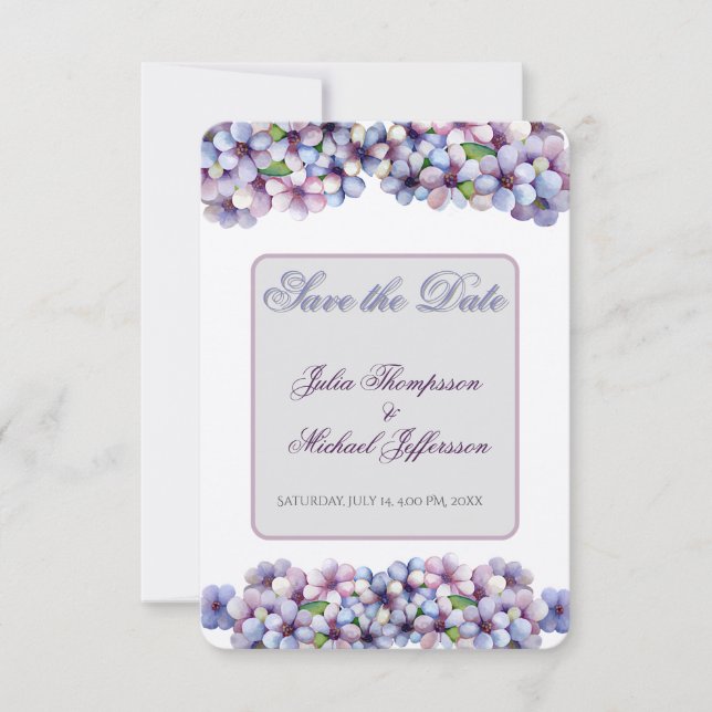 Invitation Ambiance romantique et poétique Pastel Lilac (Devant)