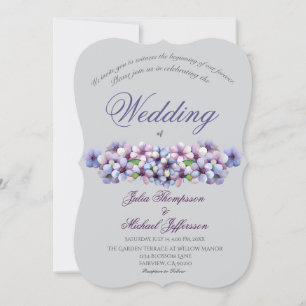 Invitation Ambiance romantique et poétique Pastel Lilac