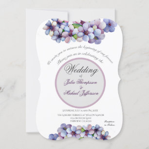 Invitation Ambiance romantique et poétique Pastel Lilac
