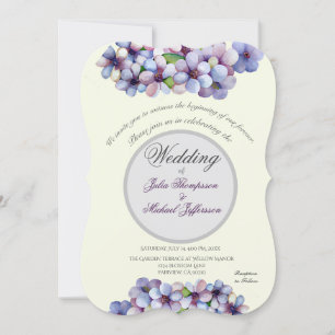 Invitation Ambiance romantique et poétique Pastel Lilac
