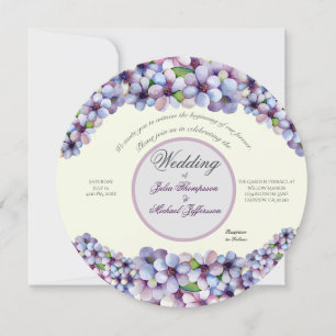 Invitation Ambiance romantique et poétique Pastel Lilac