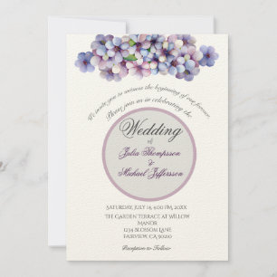 Invitation Ambiance romantique et poétique Pastel Lilac