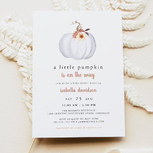 Invitation Ambre - Un Baby shower Automne Rustique Un Peu Cit