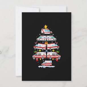Invitation Ambulance Christmas Tree AMR Funny
