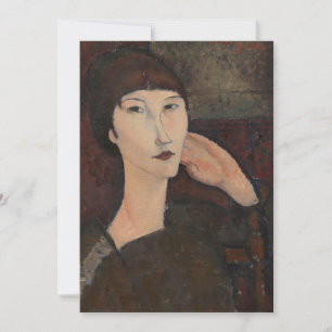 Invitation Amedeo Modigliani - Adrienne (Femme avec Bangs)