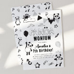 Invitation Amène le parti Anniversaire de enfant Panda-Monium<br><div class="desc">Jetez l'ultime panda-thème d'anniversaire avec nos invitations d'anniversaire "Venez rejoindre les enfants Panda-monium". Nos amusants petits ours à panda, ballons fantaisistes, décoration chic gris et blanc apportent une touche de sophistication à la journée spéciale de votre enfant. Avec des détails personnalisables, c'est le choix parfait pour n'importe quel âge et...</div>