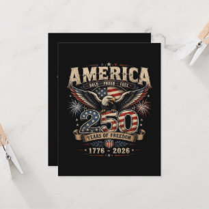 Invitation Américain 250e anniversaire patriotique États-Unis
