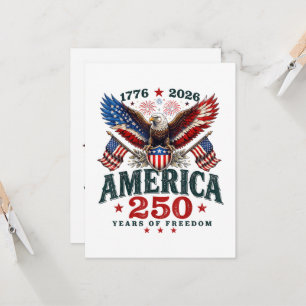 Invitation Américain 250e anniversaire USA Patriotique 4 juil