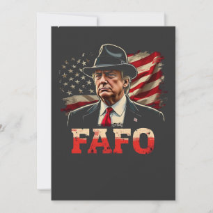 Invitation Américain Donald Trump FAFO USA Drapeau patriotiqu