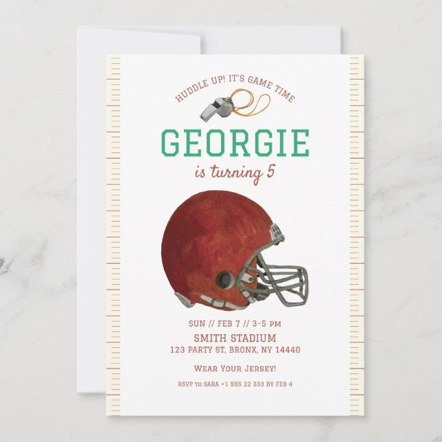 Invitation américaine au football | Casque de foot (Devant)