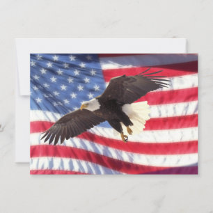 Invitation American Eagle et American Flag