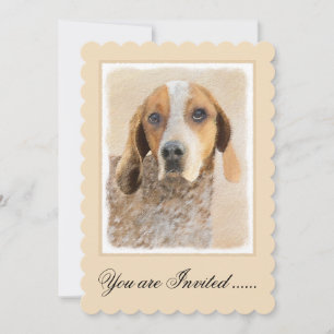 Invitation American English Conhound Paining - Art original