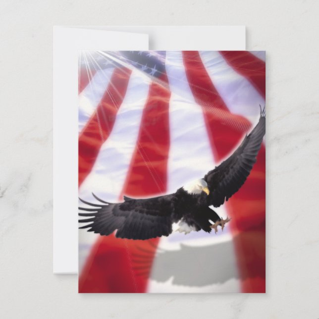 Invitation American Flag & Eagle (Devant)