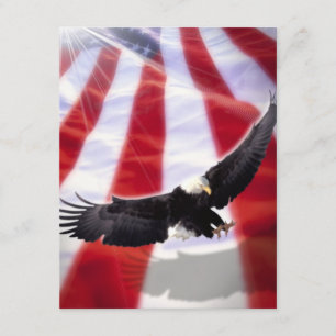 Invitation American Flag & Eagle