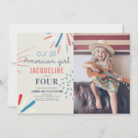 American Girl 4 juillet Feu d'artifice Anniversair
