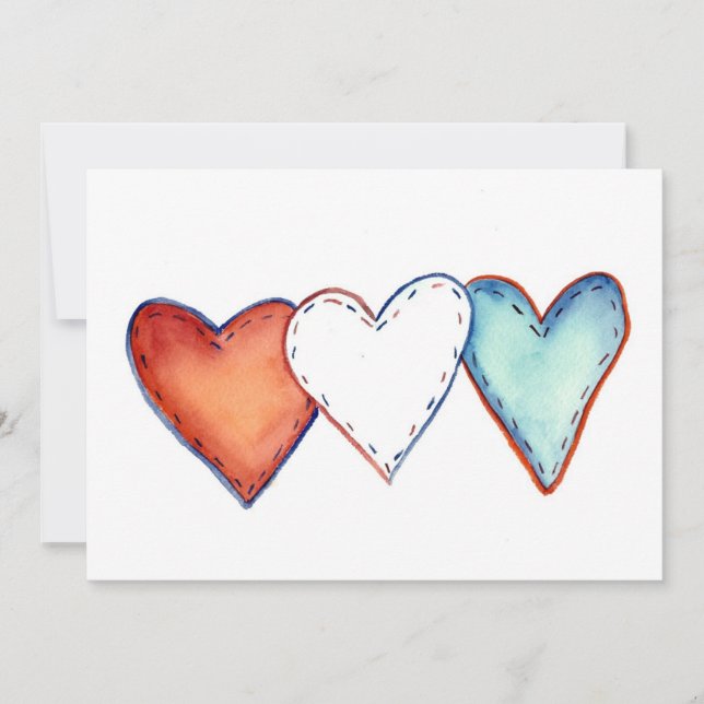 Invitation American Hearts (Devant)