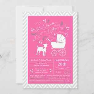 Invitation American Stafforshire Terrier Chien Baby Douche