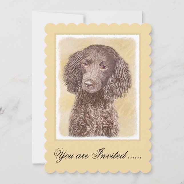 Invitation American Water Spaniel Peinture - Original Dog Art (Devant)
