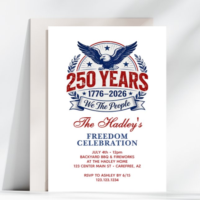 Invitation America's 250th Anniversary Family BBQ (Créateur téléchargé)