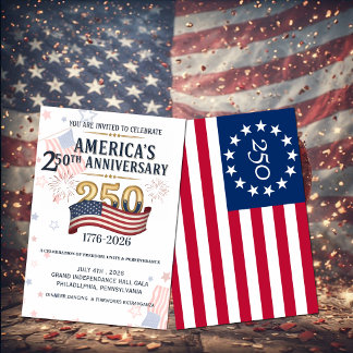 Invitation America's 250th Anniversary Independence hall Gala