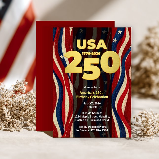 Invitation America's 250th Anniversary, USA 250 Party (Créateur téléchargé)