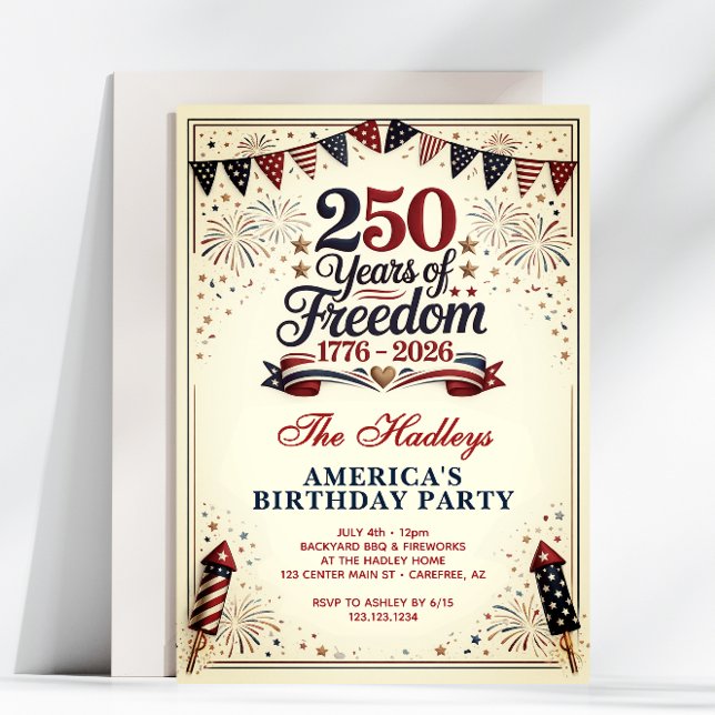 Invitation America's 250th Anniversary Vintage (Créateur téléchargé)