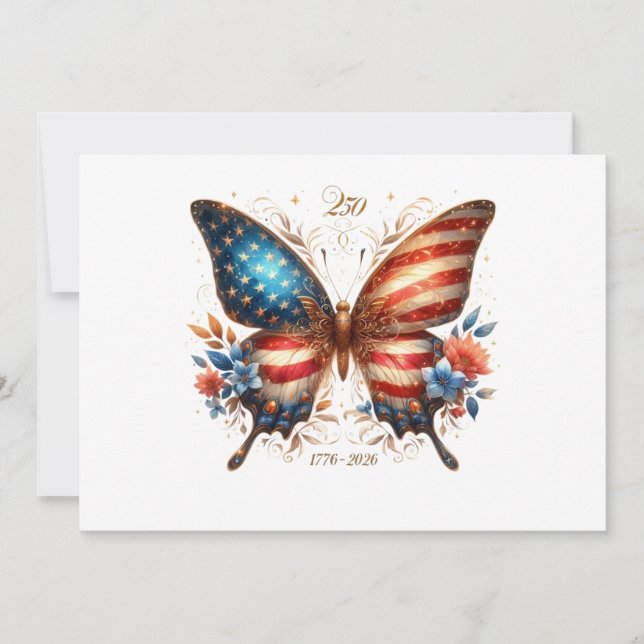 Invitation America's 250th Birthday Anniversary 1776 2026 (Devant)