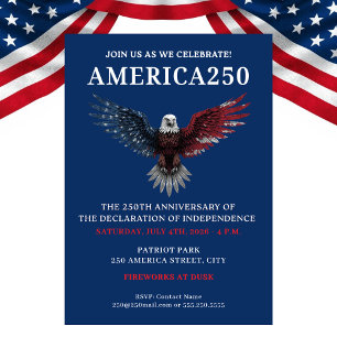 INVITATION AMÉRIQUE250 FÊTE DU 4 JUILLET