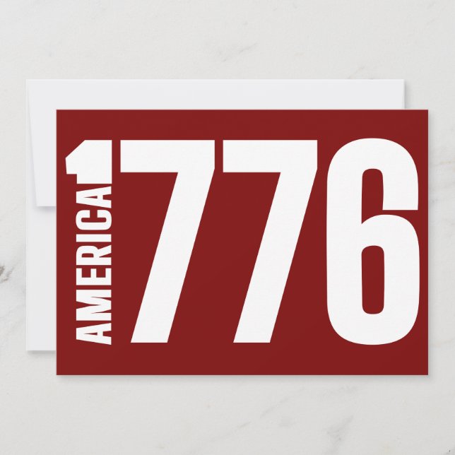 INVITATION AMÉRIQUE 1776  (Devant)