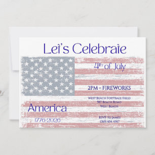 Invitation Amérique Patriotique 1776 - 2026 Célébration du Dr