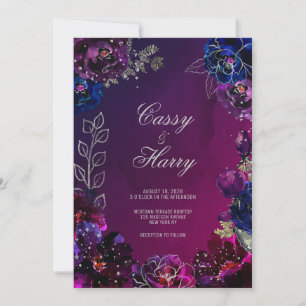 Invitation Amethyst Sapphire Ombre Jewel Mariage