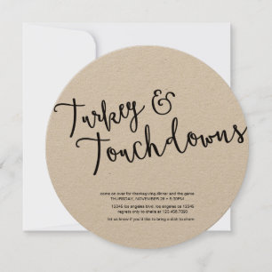 Invitation Amicale et football Thanksgiving Holiday